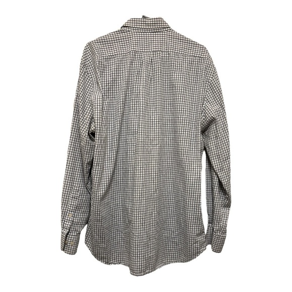 Peter Millar Black and White Checkered Casual Button Down Shirt - Picture 2 of 3
